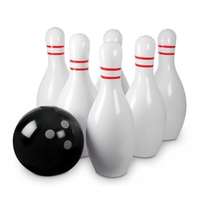 Bộ bowling bơm hơi bao gồm một quả bóng lớn và 6 chân bowling bơm hơi Jumbo Bowling Set Game dành cho trẻ em